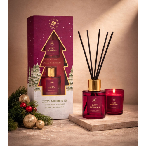 La Casa de los Aromas - *Weihnachten* - Set Mikado + Kerze - Cozy Moments
