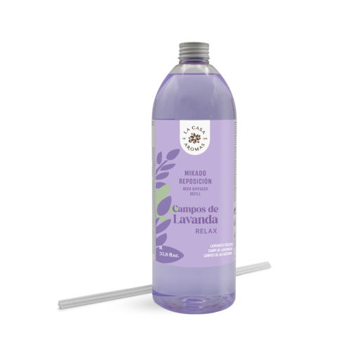 La Casa de los Aromas - 1L Mikado Lufterfrischer-Nachfüllpackung - Campos de Lavanda