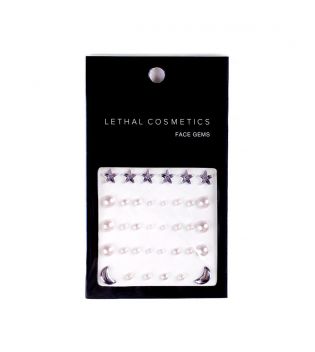 Lethal Cosmetics – Selbstklebender Gesichtsschmuck Face Gems - Pearls