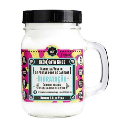 Lola Cosmetics - Be(m)dita GheeFeuchtigkeitsmaske 350g - Banane und Aloe Vera