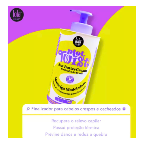 Lola Cosmetics – *Plot Twist* – Lockenformende Stylingcreme 480 g – Paranuss
