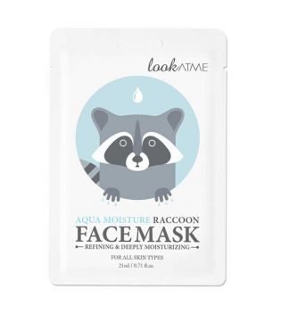 Look At Me - Feuchtigkeitsspendende Gesichtsmaske - Aqua Moisture Raccoon