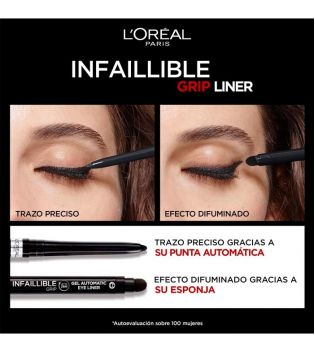 Loreal Paris - Automatischer Eyeliner Infaillible Grip Gel - 001: Intense Black