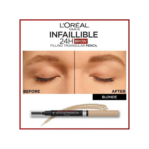 Loreal Paris - Infaillible Automatic Brow Pencil Brows 24h Filling Triangular Pencil - 7.0: Blonde