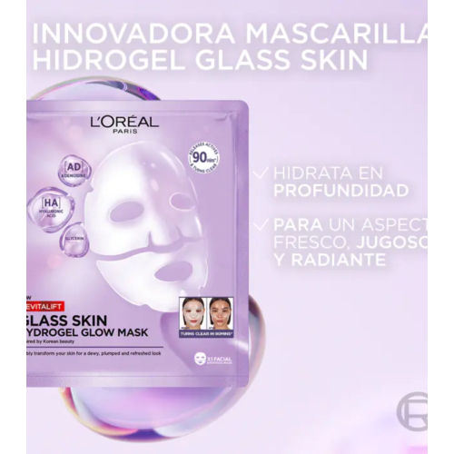 Loreal Paris - Revitalift Glass Skin Hydrogel Illuminating Gesichtsmaske