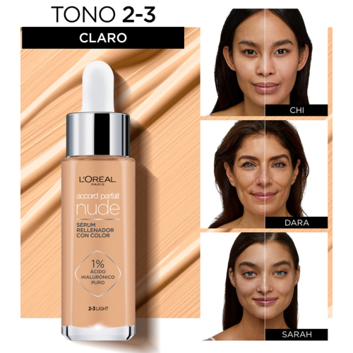Loreal Paris - Getöntes Füllserum Accord Parfait Nude - 2-3: Light