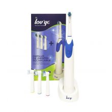 Lovyc Wiederaufladbare elektrische Zahnbürste + 4 Bürstenköpfe