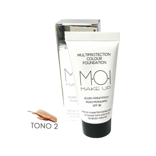 M.O.I. Skincare - Foundation mit Hyaluronsäure und Hagebutte SPF30 Multiprotection Colour - 02