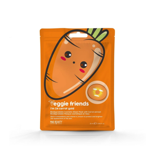 Mad Beauty - *Veggie Friends* – Gesichtsmaske mit Karottenextrakt – I´m 24 Carrot Gold