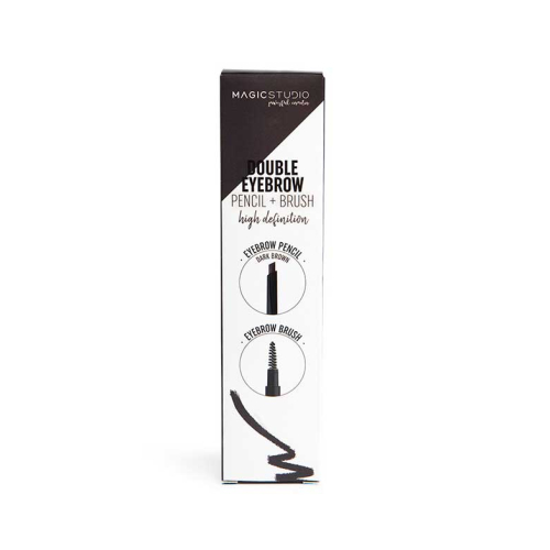 Magic Studio – Automatischer Augenbrauenstift Double Eyebrow - Dark brown