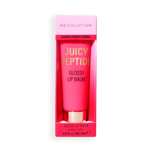 Makeup Revolution - Lipgloss-Balsam Juicy Peptide - Guava Rum Punch Coral