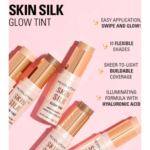 Makeup Revolution - Stick-Make-up-Basis Skin Silk Glow Tint Sheer Foundation - Light Neutral