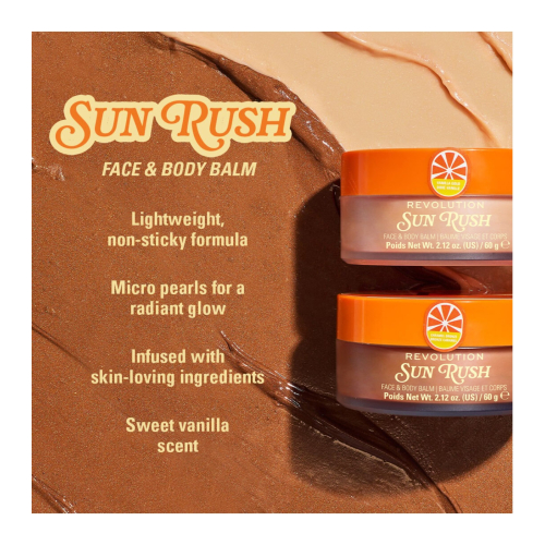 Makeup Revolution - *Club Riviera*  - Illuminating Body Balm Sun Rush - Vanilla Gold