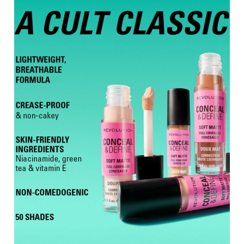 Makeup Revolution - Flüssiger Concealer Conceal & Define Soft Matte - C5NW