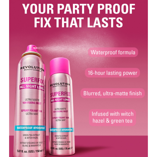 Makeup Revolution - Make-up-Fixierspray Superfix All Night Long Waterproof