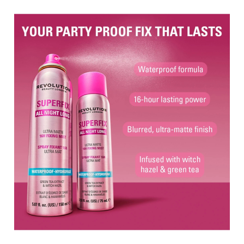 Makeup Revolution - Make-up-Fixierspray Superfix All Night Long Waterproof