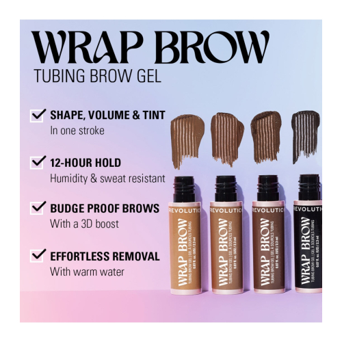 Makeup Revolution - Augenbrauengel Wrap Brow - Dark Brown