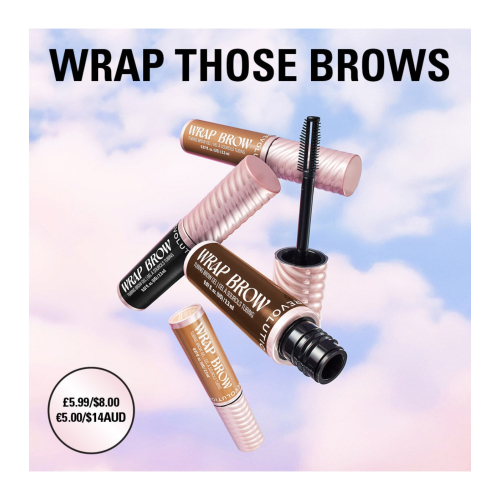 Makeup Revolution - Augenbrauengel Wrap Brow - Ebony Black