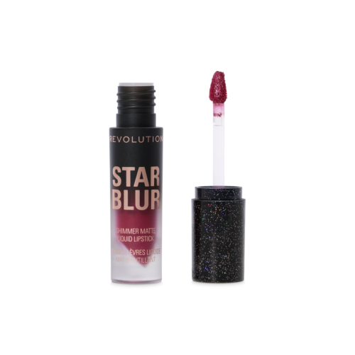 Makeup Revolution – Matter flüssiger Lippenstift mit Schimmer Star Blur – Crimson Envy