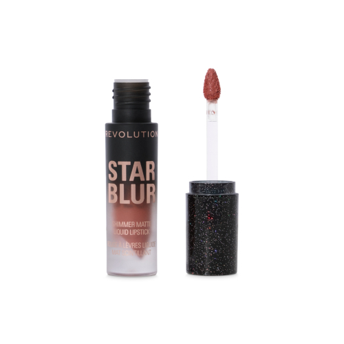Makeup Revolution – Matter flüssiger Lippenstift mit Schimmer Star Blur – Frosted Petal