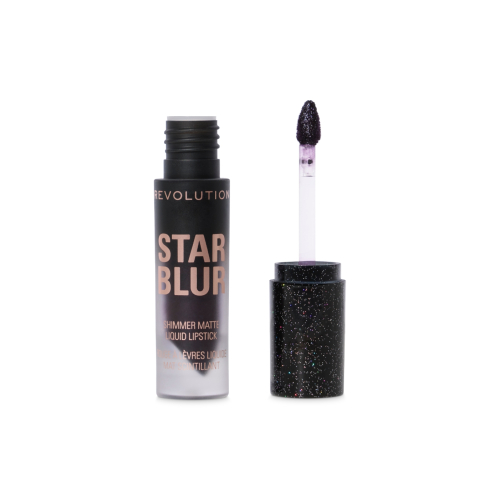 Makeup Revolution – Matter flüssiger Lippenstift mit Schimmer Star Blur – Midnight Eclipse