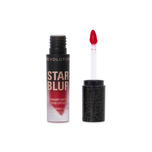 Makeup Revolution – Matter flüssiger Lippenstift mit Schimmer Star Blur – Scarlet Ruby