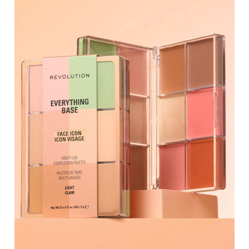 Makeup Revolution - Face Palette Everything Base Face Icon Complexion - Light
