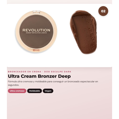 Makeup Revolution - Konturstift-Set Reloaded Contour & Blend - Dark + Creme-Highlighter Ultra Cream Bronzer - Deep