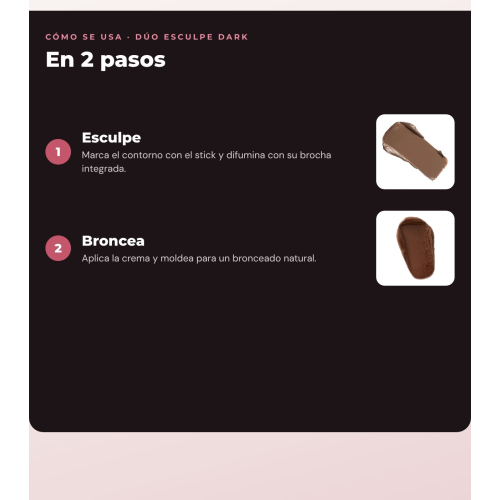 Makeup Revolution - Konturstift-Set Reloaded Contour & Blend - Dark + Creme-Highlighter Ultra Cream Bronzer - Deep