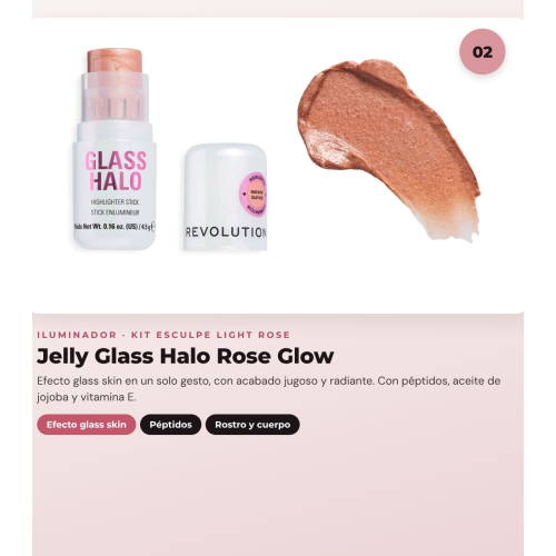 Makeup Revolution - Konturstift-Set Reloaded Contour & Blend - Light + Highlighter Jelly Glass Halo - Rose Glow + Highlighter-Pinsel Soft Focus Create - R6