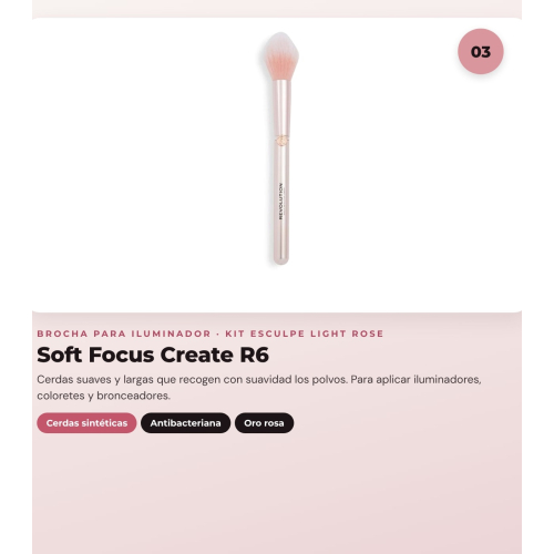 Makeup Revolution - Konturstift-Set Reloaded Contour & Blend - Light + Highlighter Jelly Glass Halo - Rose Glow + Highlighter-Pinsel Soft Focus Create - R6