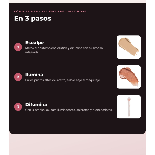 Makeup Revolution - Konturstift-Set Reloaded Contour & Blend - Light + Highlighter Jelly Glass Halo - Rose Glow + Highlighter-Pinsel Soft Focus Create - R6