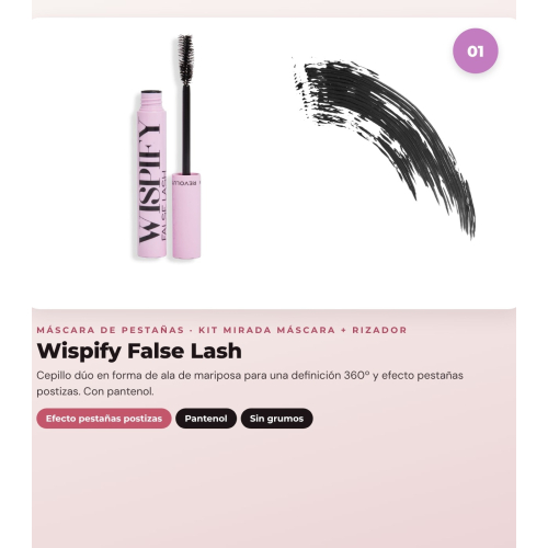 Makeup Revolution - Set mit Wimperntusche Wispify False Lash + Wimpernzange Lash Stash