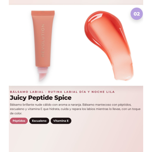 Makeup Revolution - Set aus Lippenmaske Juicy Peptide Pudding - Sugar Swirl Lilac + Lippenbalsam Juicy Peptide - Spice + Lippenöl Glaze Oil - Lust Clear