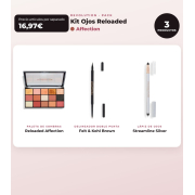 Makeup Revolution - Set aus Lidschattenpalette Reloaded - Affection + Augenliner Felt & Kohl Precision Dual Liner - Brown + Augenliner Streamline Waterline Eyeliner Pencil - Silver