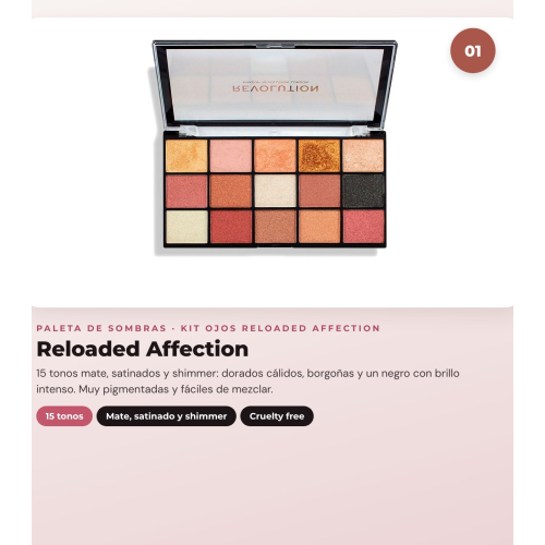 Makeup Revolution - Set aus Lidschattenpalette Reloaded - Affection + Augenliner Felt & Kohl Precision Dual Liner - Brown + Augenliner Streamline Waterline Eyeliner Pencil - Silver