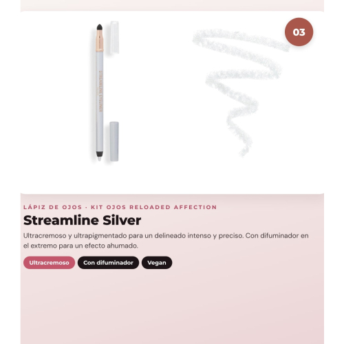 Makeup Revolution - Set aus Lidschattenpalette Reloaded - Affection + Augenliner Felt & Kohl Precision Dual Liner - Brown + Augenliner Streamline Waterline Eyeliner Pencil - Silver