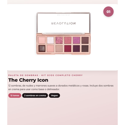 Makeup Revolution - Set aus Lidschattenpalette The Cherry Icon + Flüssiger Eyeliner Super Flick - Black + Augenstift Streamline Waterline Eyeliner Pencil - Rose Gold