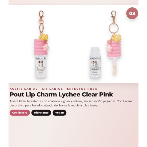 Makeup Revolution - Lippenkonturenstift-Set Pout Liner - Kiss Baby Pink + Satinierte Lippenstift Lip Allure - Brunch Pink Nude + Lippenöl Pout Lip Charm - Lychee Clear Pink