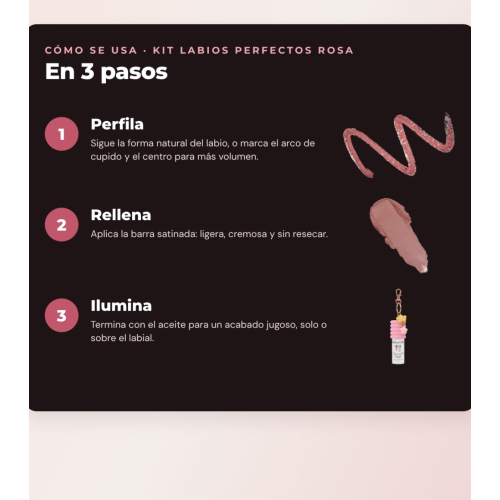 Makeup Revolution - Lippenkonturenstift-Set Pout Liner - Kiss Baby Pink + Satinierte Lippenstift Lip Allure - Brunch Pink Nude + Lippenöl Pout Lip Charm - Lychee Clear Pink