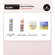 Makeup Revolution - Set *S.W.Smiley* - Lippen-Glanz Stellar Shine + Lippen-Glanz Pink Bliss + pH Lippen- und Wangenbalsam + lose Puder Sunshine