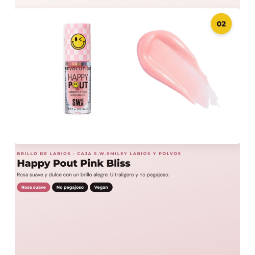 Makeup Revolution - Set *S.W.Smiley* - Lippen-Glanz Stellar Shine + Lippen-Glanz Pink Bliss + pH Lippen- und Wangenbalsam + lose Puder Sunshine