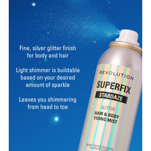 Makeup Revolution - Glitzerspray für Körper und Haar Superfix Stardaze