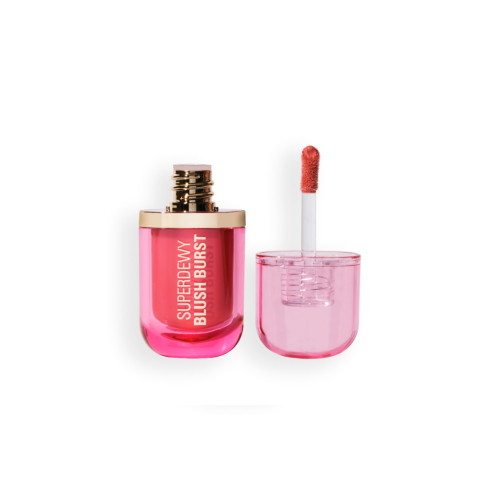 Makeup Revolution - *Super Dewy* - Flüssiges Rouge Blush burst - Strawberry milkshake cool pink