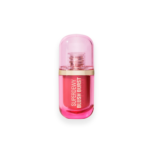 Makeup Revolution - *Super Dewy* - Flüssiges Rouge Blush burst - Strawberry milkshake cool pink
