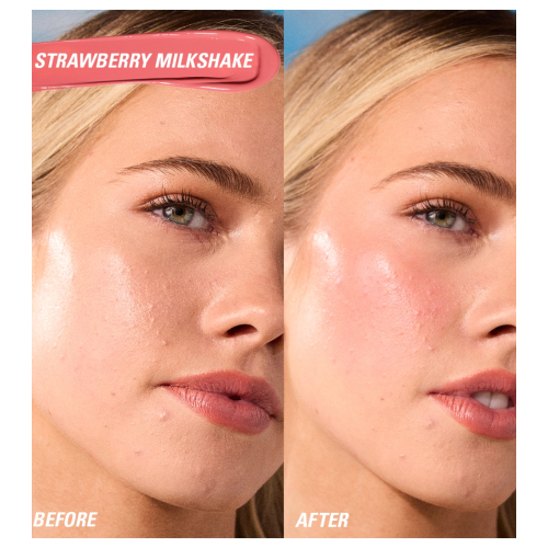 Makeup Revolution - *Super Dewy* - Flüssiges Rouge Blush burst - Strawberry milkshake cool pink