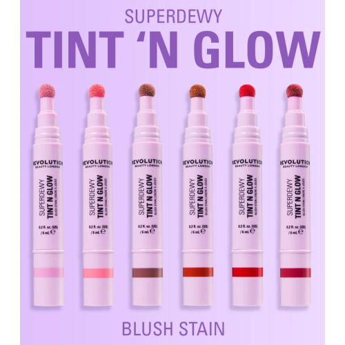 Makeup Revolution - *Super Dewy* - Flüssiger Blush Tint N Glow - Rose Ruffle