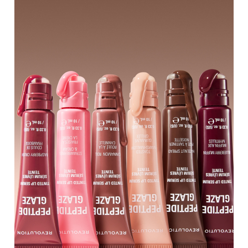 Makeup Revolution - Lippenfarbe mit Serum Peptide Glaze - Hazelnut Spread