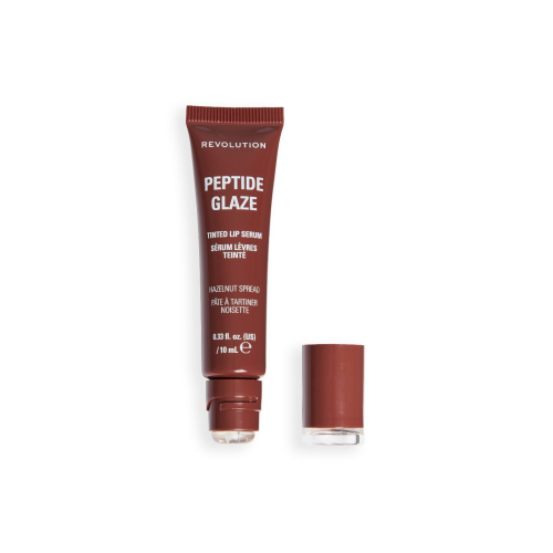 Makeup Revolution - Lippenfarbe mit Serum Peptide Glaze - Hazelnut Spread