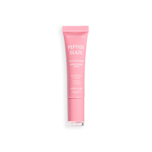 Makeup Revolution - Lippenfarbe mit Serum Peptide Glaze - Strawberry & Cream